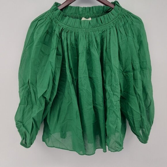 The Great - The Prim Top in Bright Moss Size Medium - Picture 3 of 9